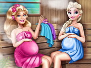 Cute Mommies Pregnant Sauna