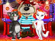 Talking Tom And Angela Halloween Party